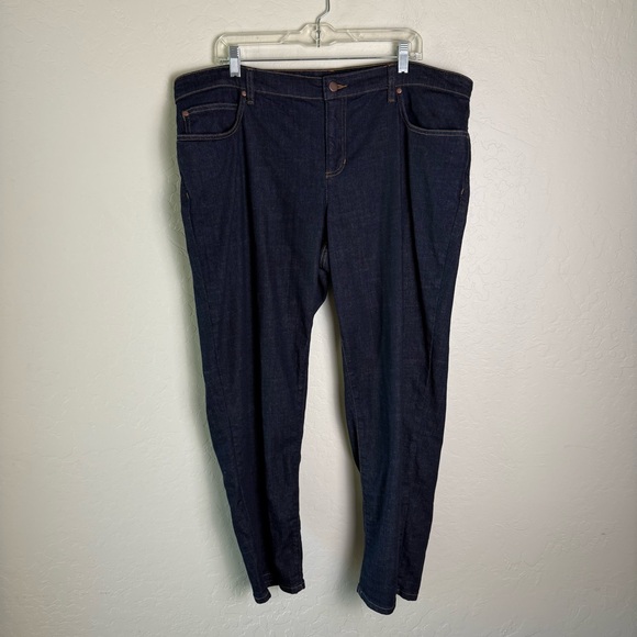 Eileen Fisher Cotton Stretch Denim Straight Jean 18 f19bd Easy Fit Ankle Length - Picture 2 of 14